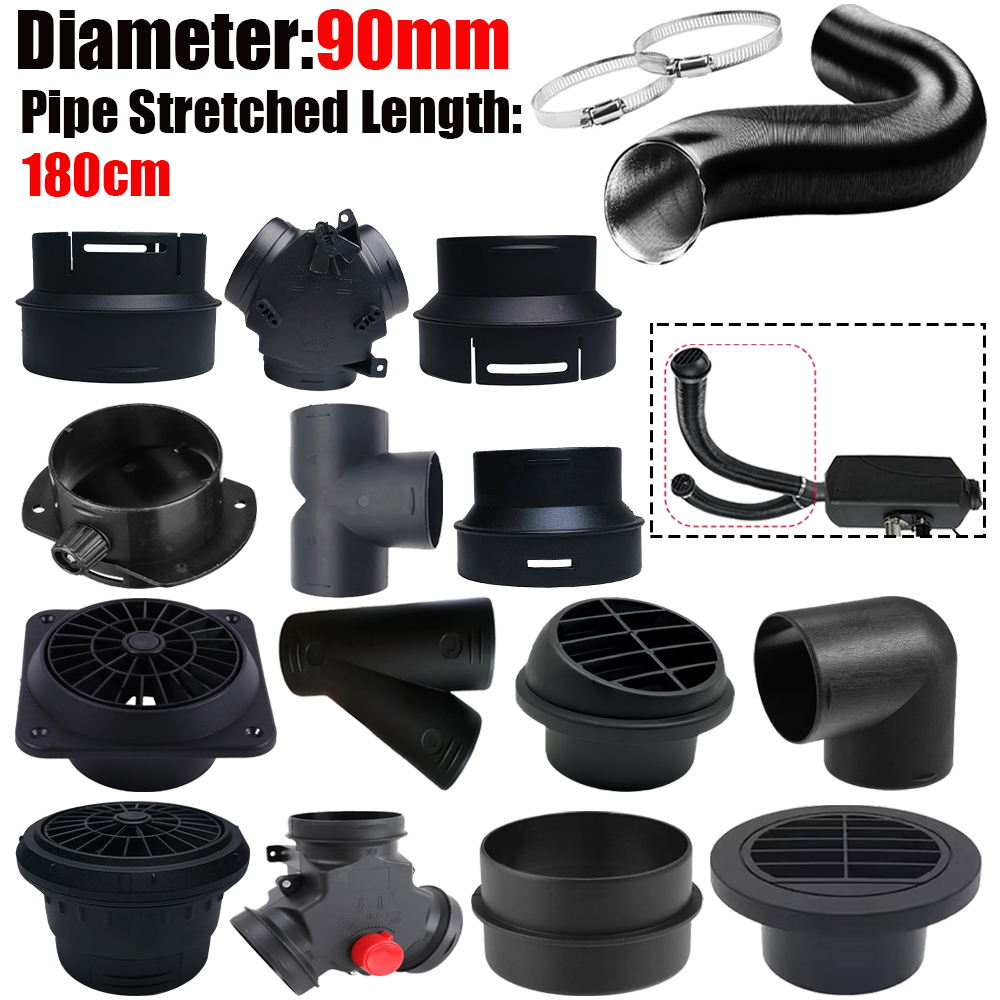 Diesel Heater Ducting Kit - 1.8M Length 90mm Diameter Air Diesel
