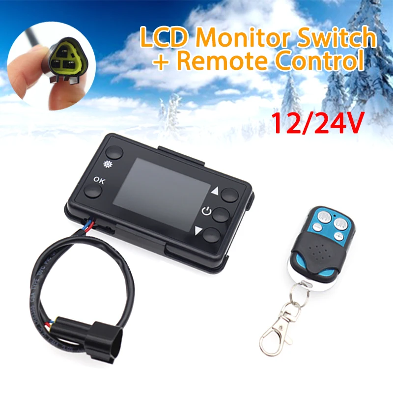 Diesel Air Heater Lcd Controller - Universal 12V/24V LCD Monitor Switch +