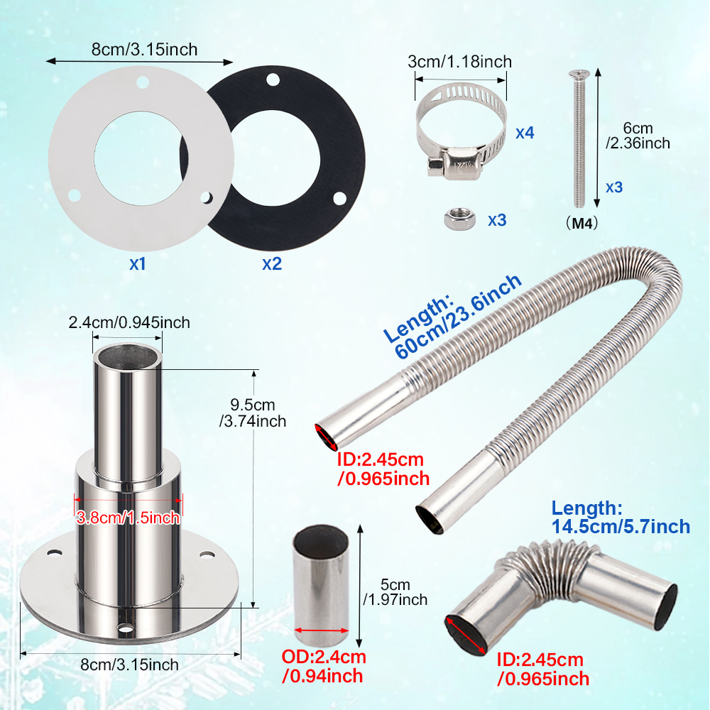 24mm Diesel Heater Exhaust Pip - Diesel Heater Ducting Kit ulasan dan harga