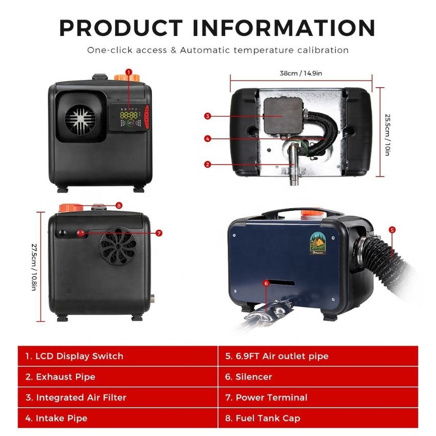 12V/24V 8KW Diesel Heater, 110 - Diesel Heater 8Kw Rv Camper ulasan dan harga