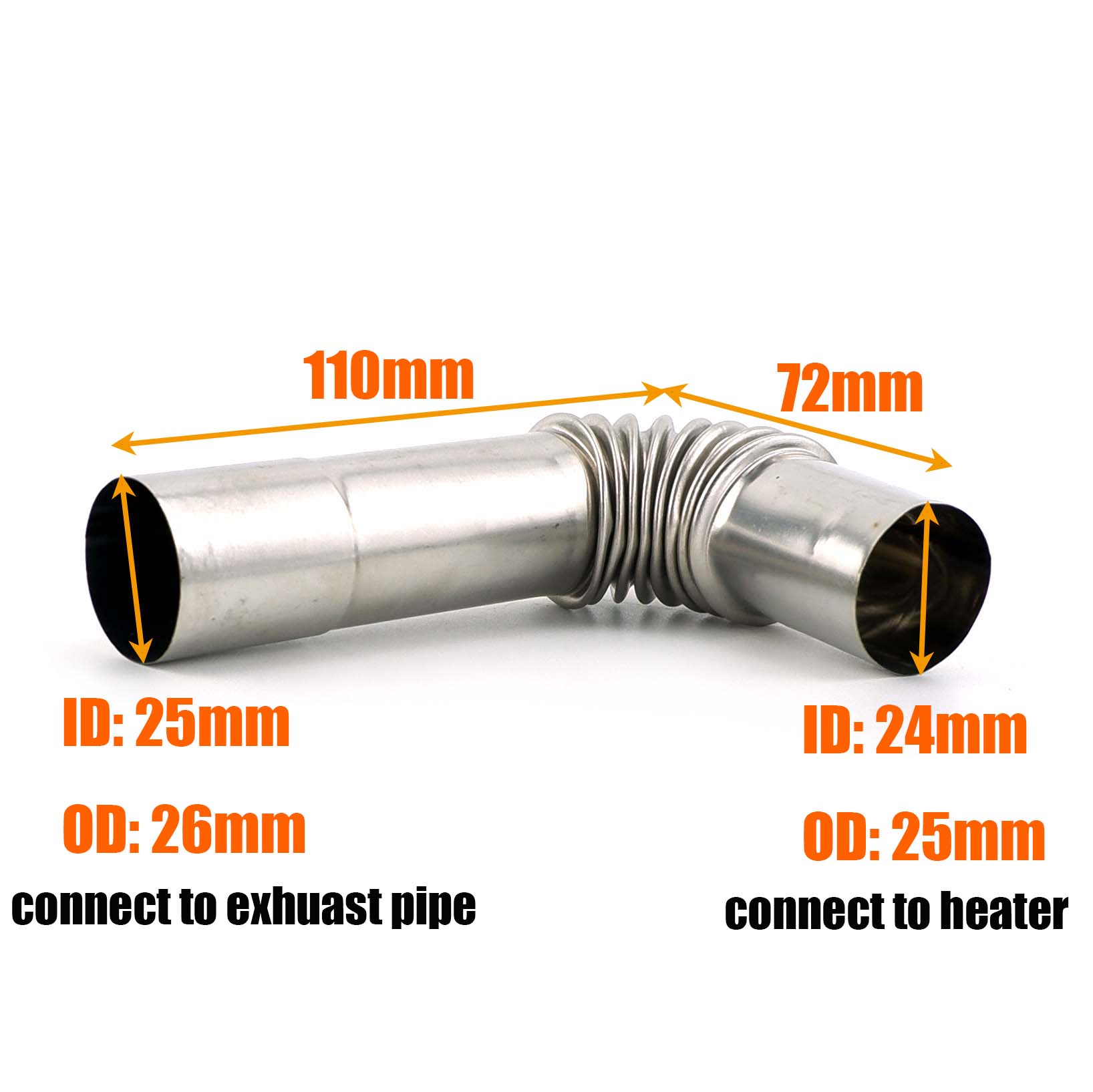 24mm 25mm 25mm&26mm Exhaust Pi - Diesel Heater Silencer Muffler ulasan dan harga