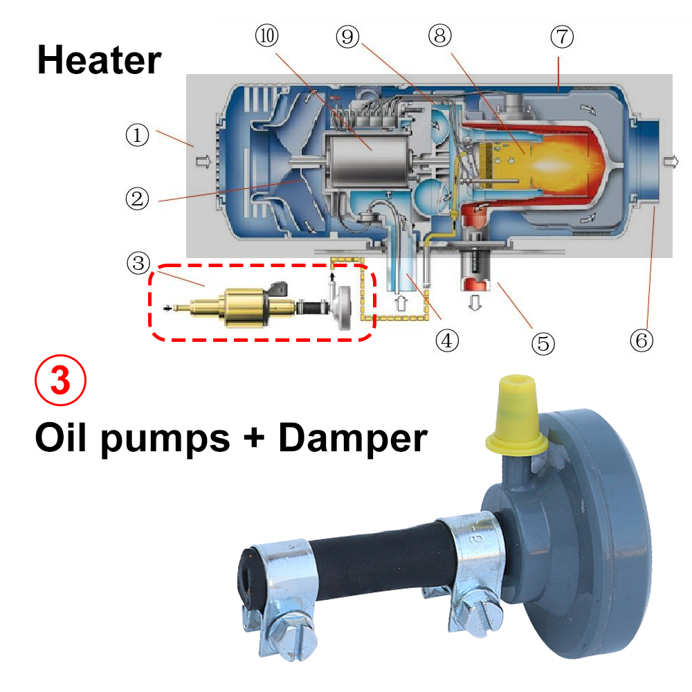 Universal Heater Fuel Pump Dam - Diesel Heater Silencer Muffler ulasan dan harga