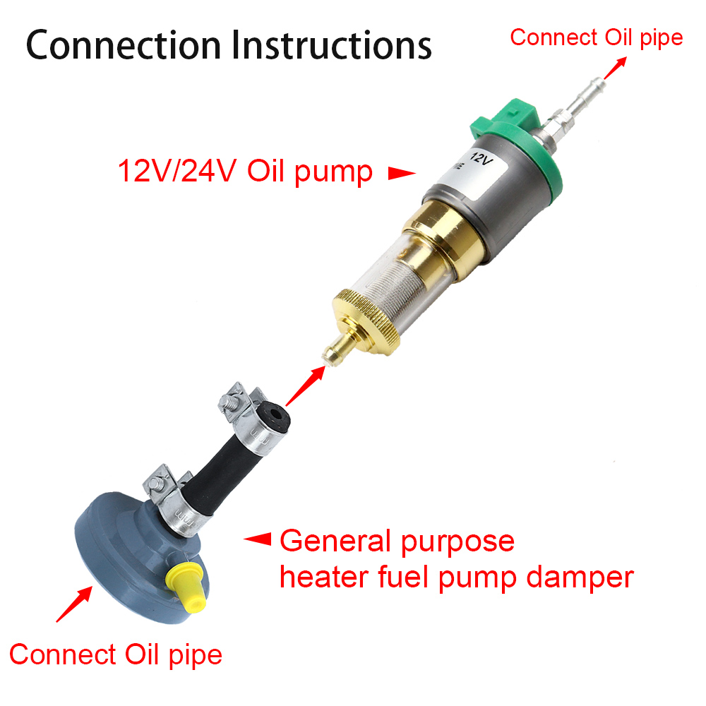 Universal Heater Fuel Pump Dam - Diesel Heater Silencer Muffler ulasan dan harga