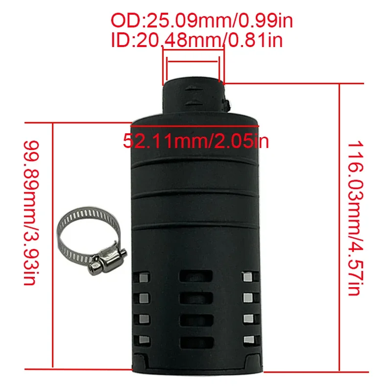 4X 25mm Car Auto Air Diesel Pa - Diesel Heater Silencer Muffler ulasan dan harga