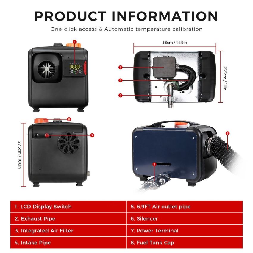 Hot Sale 12V/24V 110-240V All  - Diesel Heater 8Kw Rv Camper ulasan dan harga