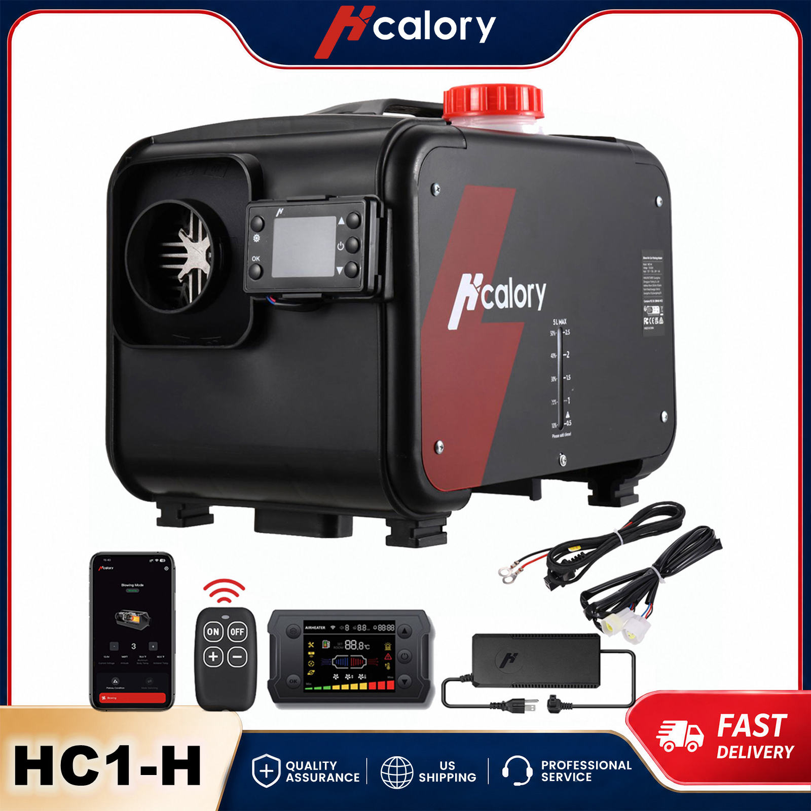 Hcalory HC1-H 8KW 12V All in O - Diesel Heater 8Kw Rv Camper ulasan dan harga