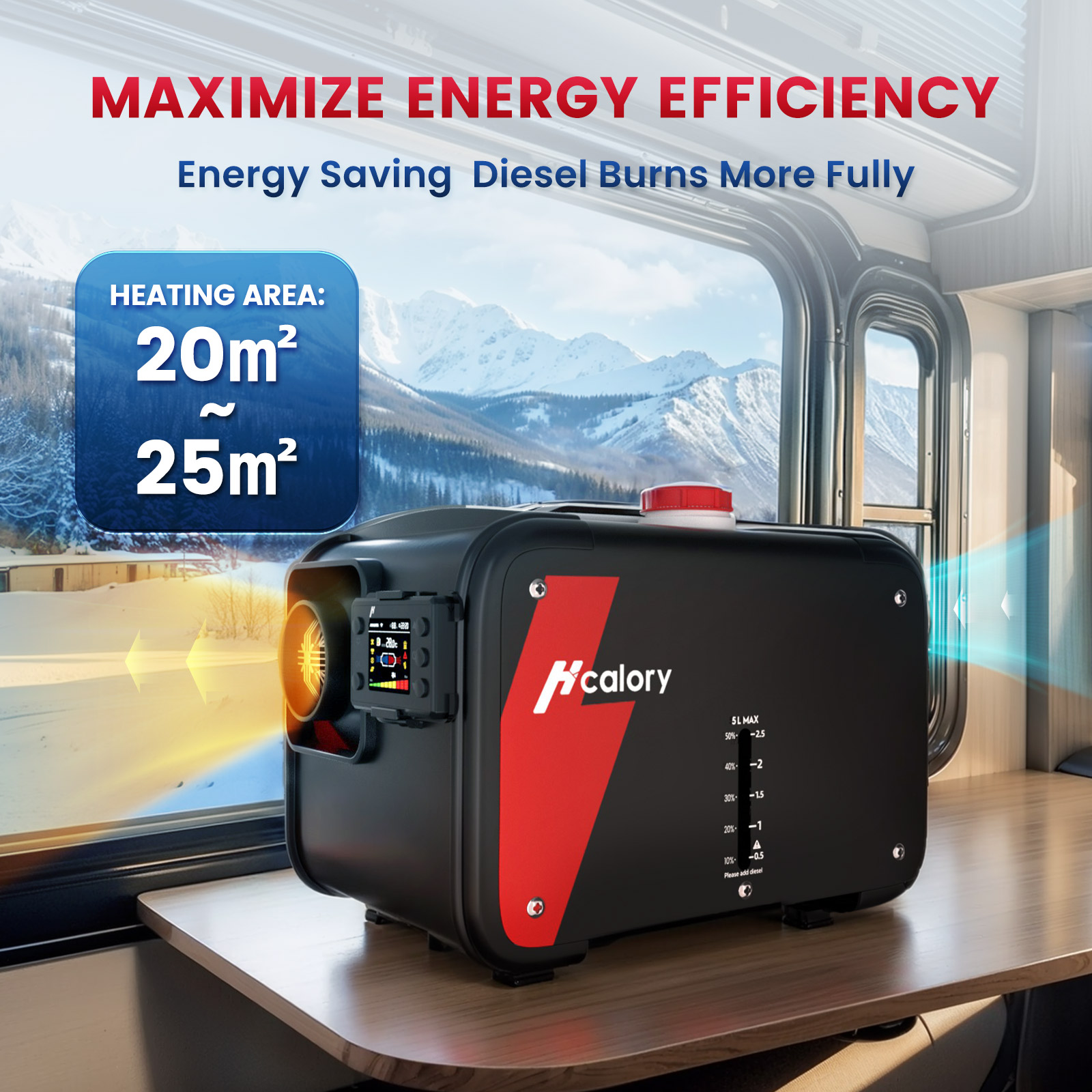 Hcalory HC1-H 8KW 12V All in O - Diesel Heater 8Kw Rv Camper ulasan dan harga