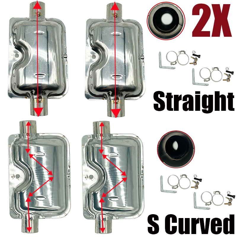 2 Set 24mm Muffler Silencer St - Diesel Heater Silencer Muffler ulasan dan harga