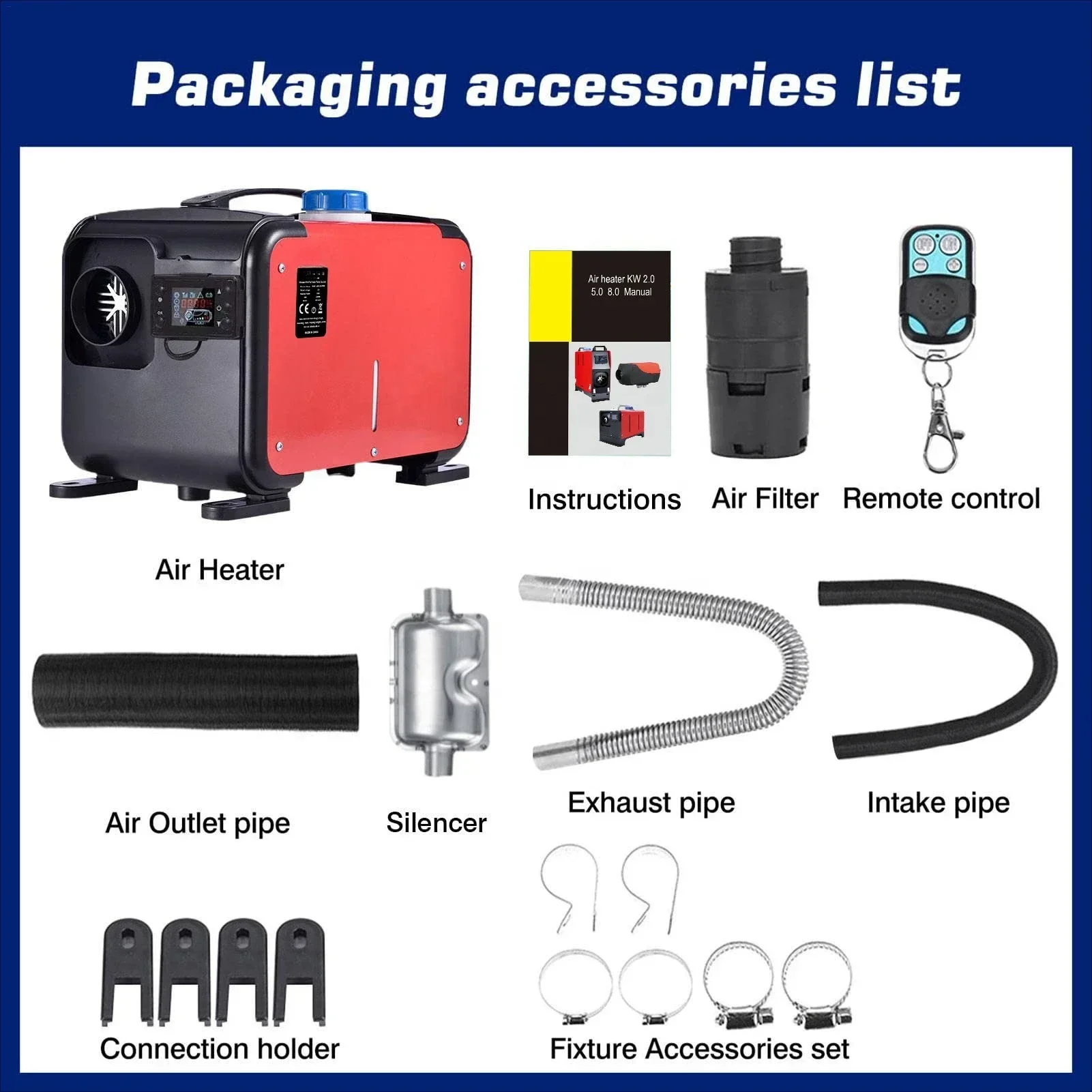 For 12V 24V 220V Portable Dies - Diesel Heater 8Kw Rv Camper ulasan dan harga