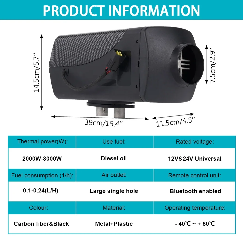 5KW Diesel Air Heater bluetoot - Air Diesel Heater 5Kw Bluetooth ulasan dan harga